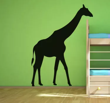 Siluett giraff vägg klistermärke - Tenstickers