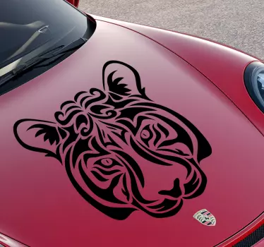 Självhäftande tigerhuvud - Tenstickers