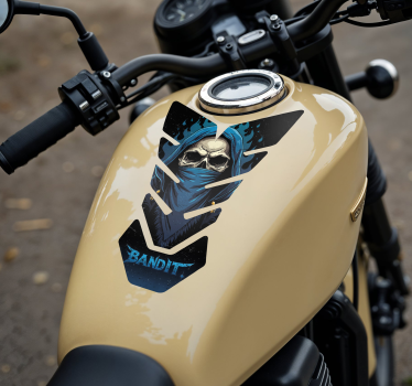 Skallbandit motorcykelklistermärke - Tenstickers