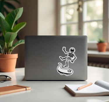 Skelettåkare Laptop klistermärke - Tenstickers