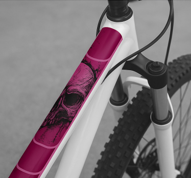 Skiss grunge skalle klistermärken till cykel - Tenstickers