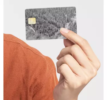 Skog ovanifrån kreditkort klistermärke - Tenstickers