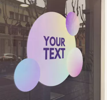 Skyltfönster klistermärken med anpassningsbara textcirklar - Tenstickers