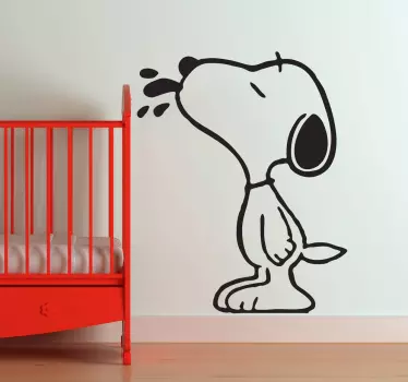Snoopy hem klistermärke - Tenstickers