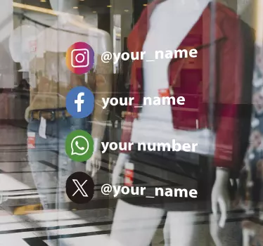 Sociala medier prick ikoner tecken klistermärke - Tenstickers