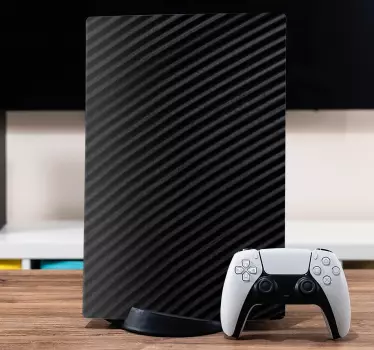 Solid matt svart playstation 5 dekal - Tenstickers
