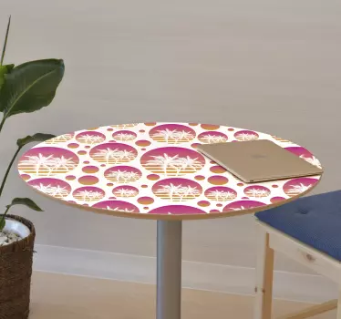 Solnedgång vintage landskap dekaler för möbler - Tenstickers