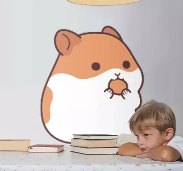 Söt hamster anime husdjur dekaler - Tenstickers