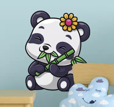 Söt panda barn sovrum vägg klistermärke - Tenstickers