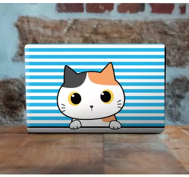 Söta tecknade katt bärbara klistermärken - Tenstickers
