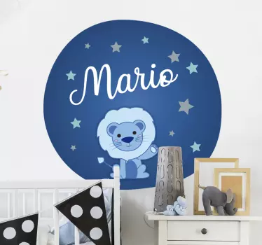 Spädbarn lejon illustration väggkonst - Tenstickers