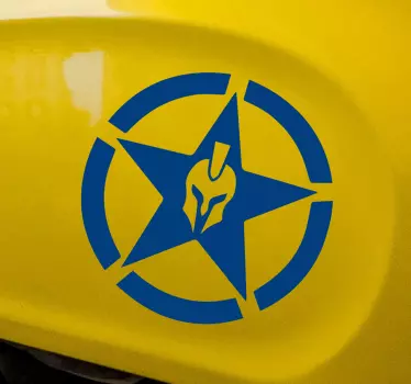 Spartansk stjärna motorcykel klistermärken - Tenstickers