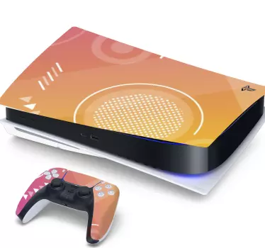 Spela symboler i flera färger playstation 5 dekal - Tenstickers