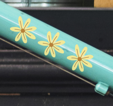 Spetsiga blommor cykel dekal - Tenstickers
