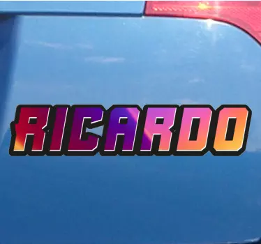Sport neon personligt namn bildekal - Tenstickers