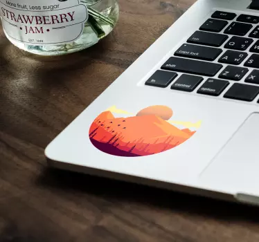 Stigande sol laptop klistermärke - Tenstickers