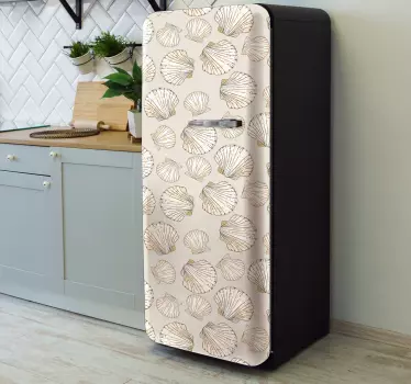 Stora och små snäckskal kylskåp dekaler - Tenstickers