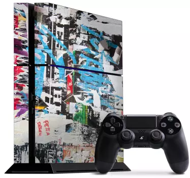 Street art graffiti playstation 4 dekal - Tenstickers