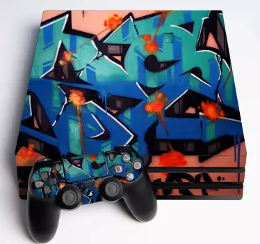 Street art graffiti playstation 4 klistermärken - Tenstickers