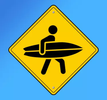 Surfare skylt vägg klistermärke - Tenstickers