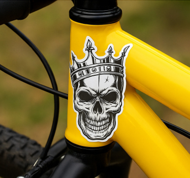 Svart och vit skalle klistermärken till cykel - Tenstickers