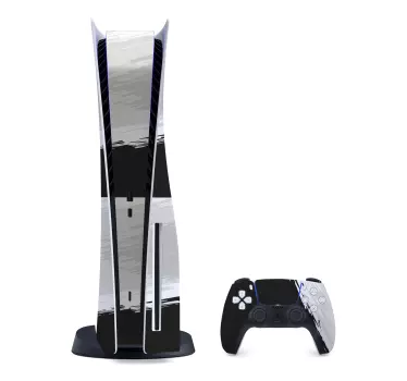 Svart och vitt backrgound playstation 5 dekal - Tenstickers