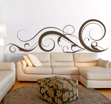 Swirly strokes wall sticker - Tenstickers
