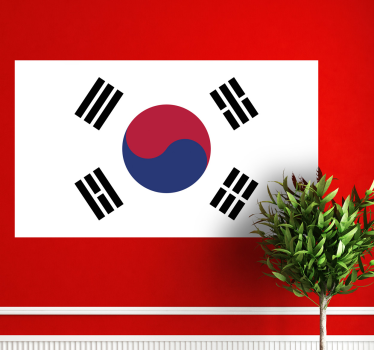 Sydkorea flagga klistermärke - Tenstickers