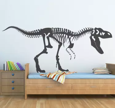 T-rex skelett klistermärke - Tenstickers