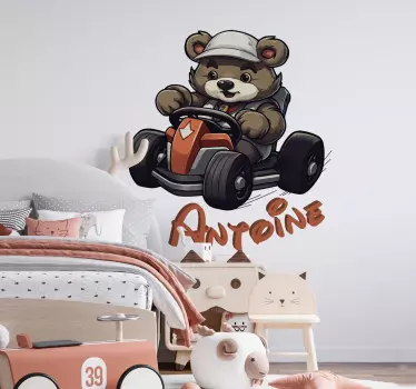 Tävlingsbjörn Väggklistermärken barnrum - Tenstickers