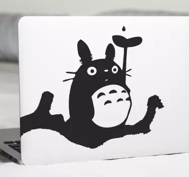 Tecknad djur på gren laptop hud - Tenstickers