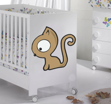 Klistermärke djur kattkaraktär i tecknad stil - Tenstickers