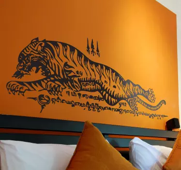 Thai tiger vägg klistermärke - Tenstickers