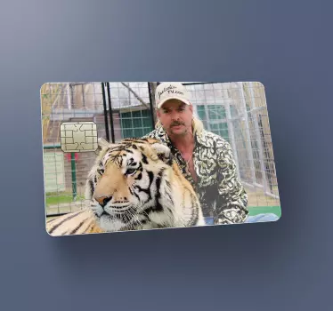Tiger king tre kreditkort klistermärke - Tenstickers