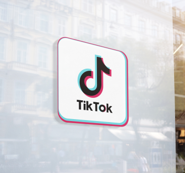 Tiktok logo fönster dekal - Tenstickers