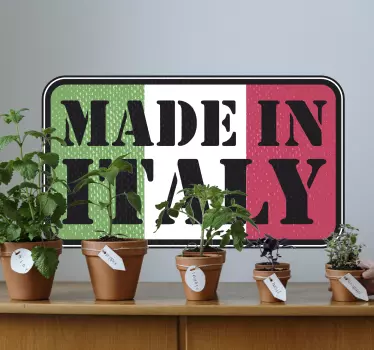 Tillverkad i italien väggdekor - Tenstickers