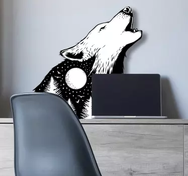 Tjutande vilda djur klistermärke - Tenstickers