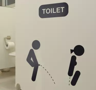Toalett dekorativa klistermärke - Tenstickers