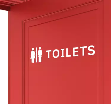 Toaletter tecken dekal - Tenstickers