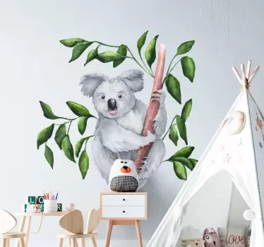 Träd och koala vilda djur klistermärke - Tenstickers