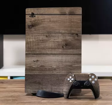Träpaneler playstation 5 skin sticker - Tenstickers