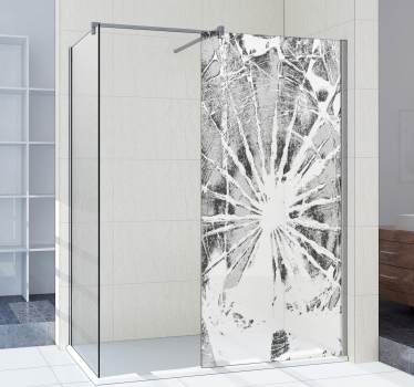 Trasigt glas dusch klistermärke - Tenstickers