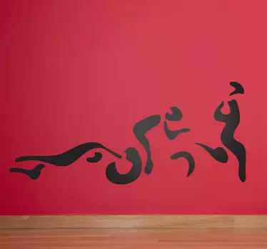 Triathlon siluetter vägg klistermärke - Tenstickers