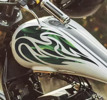 Tribal flamma motorcykel klistermärken - Tenstickers