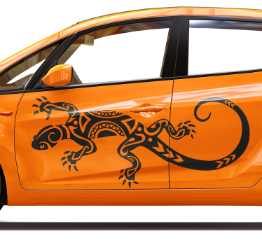 Tribal ödla bil dekal - Tenstickers