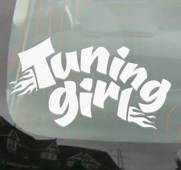 Tuning flickan bil dekal - Tenstickers
