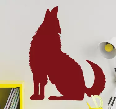 Tutande varg vilda djur klistermärke - Tenstickers
