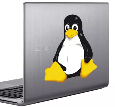 Tux linux pingvin laptop klistermärke - Tenstickers