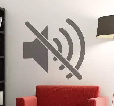 Tystnad symbol vägg klistermärke - Tenstickers