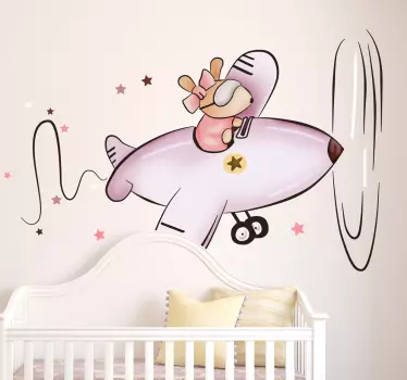 Ungar lilla musen i planet klistermärke - Tenstickers
